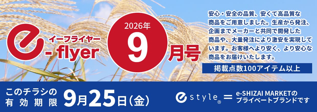 「イーフライヤー／e-flyer」おしぼりと一緒に低価格・小ロットで商品をお届けしています。